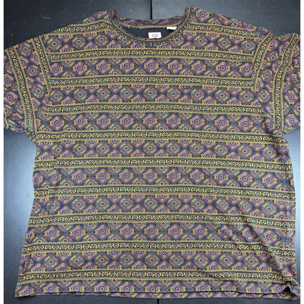 LEVI'S Relax fit 100% Cotton Crew Neck Batik T Shirt Unisex XXL 2XL